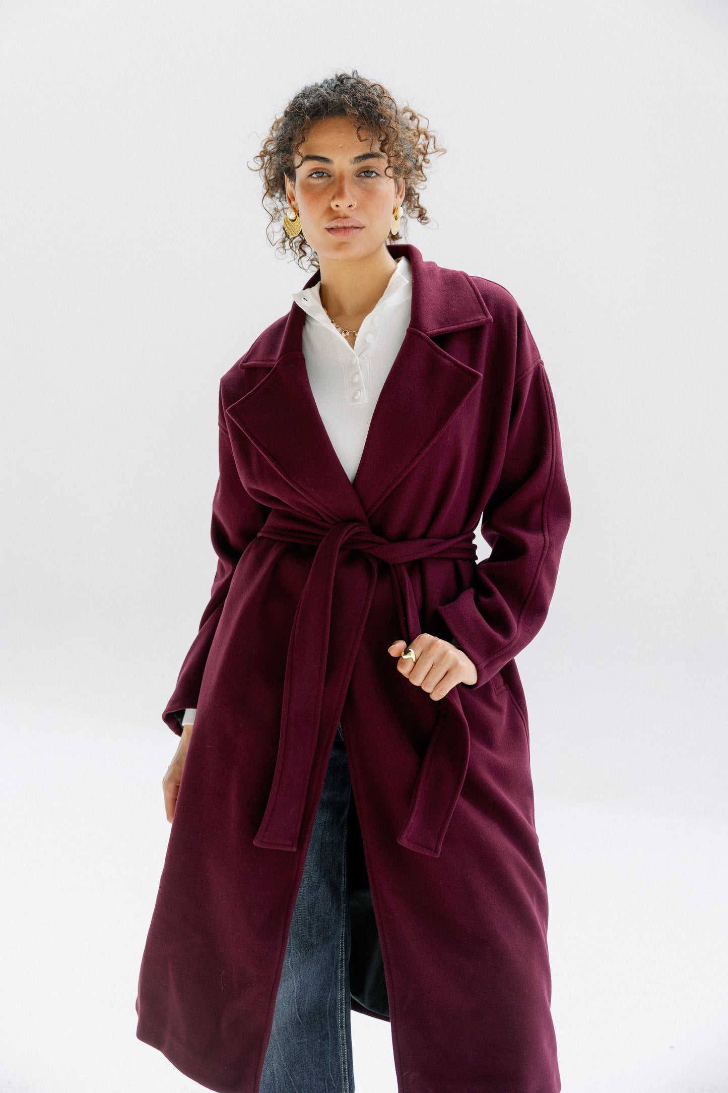City Walk Coat in burgundy