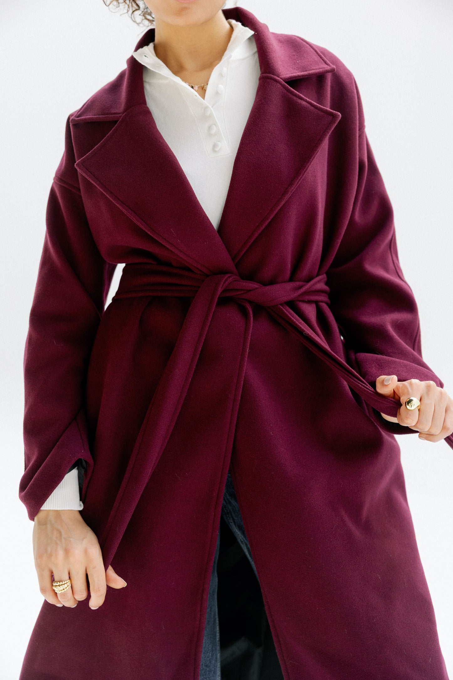 City Walk Coat in burgundy