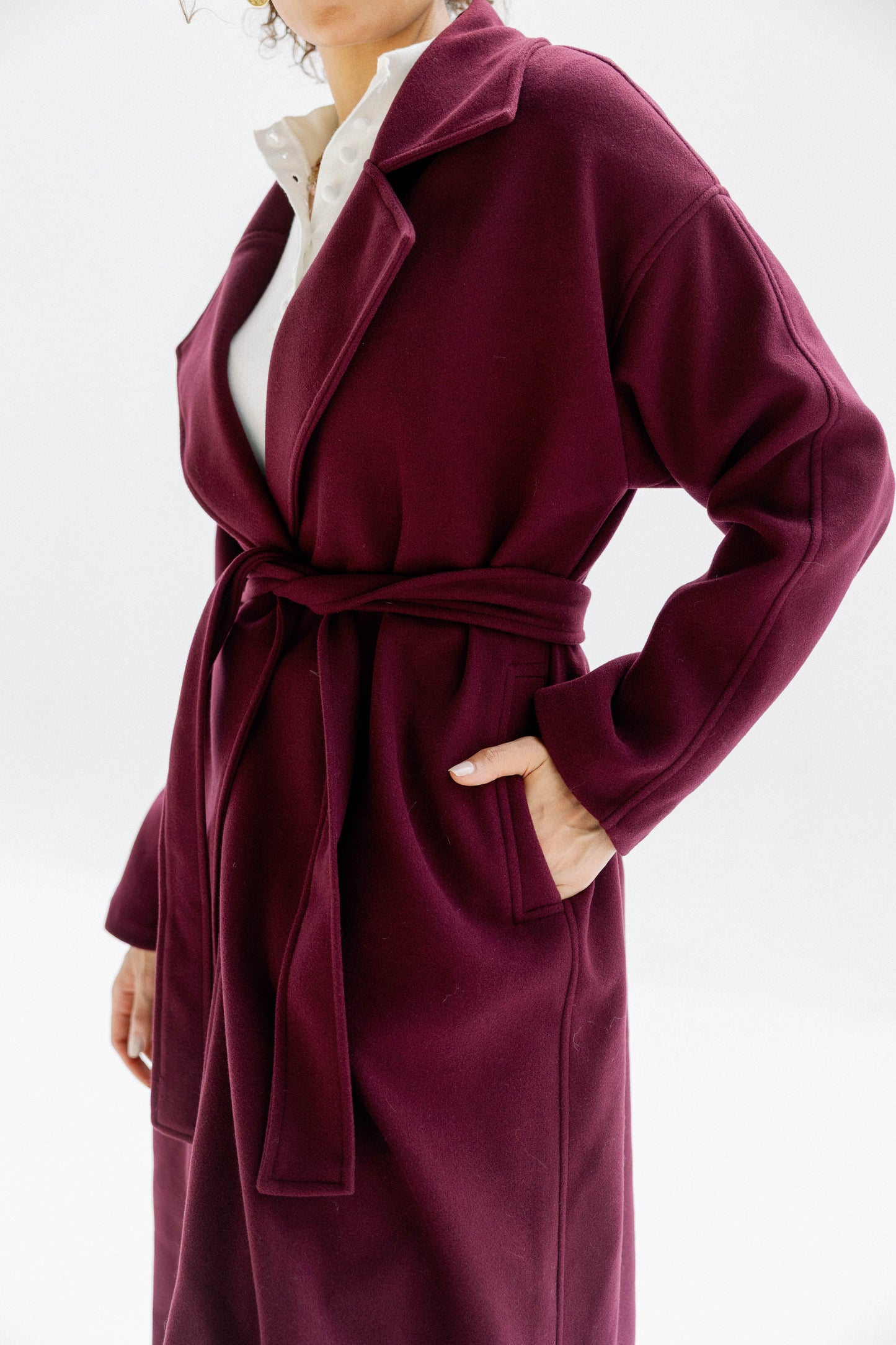 City Walk Coat in burgundy