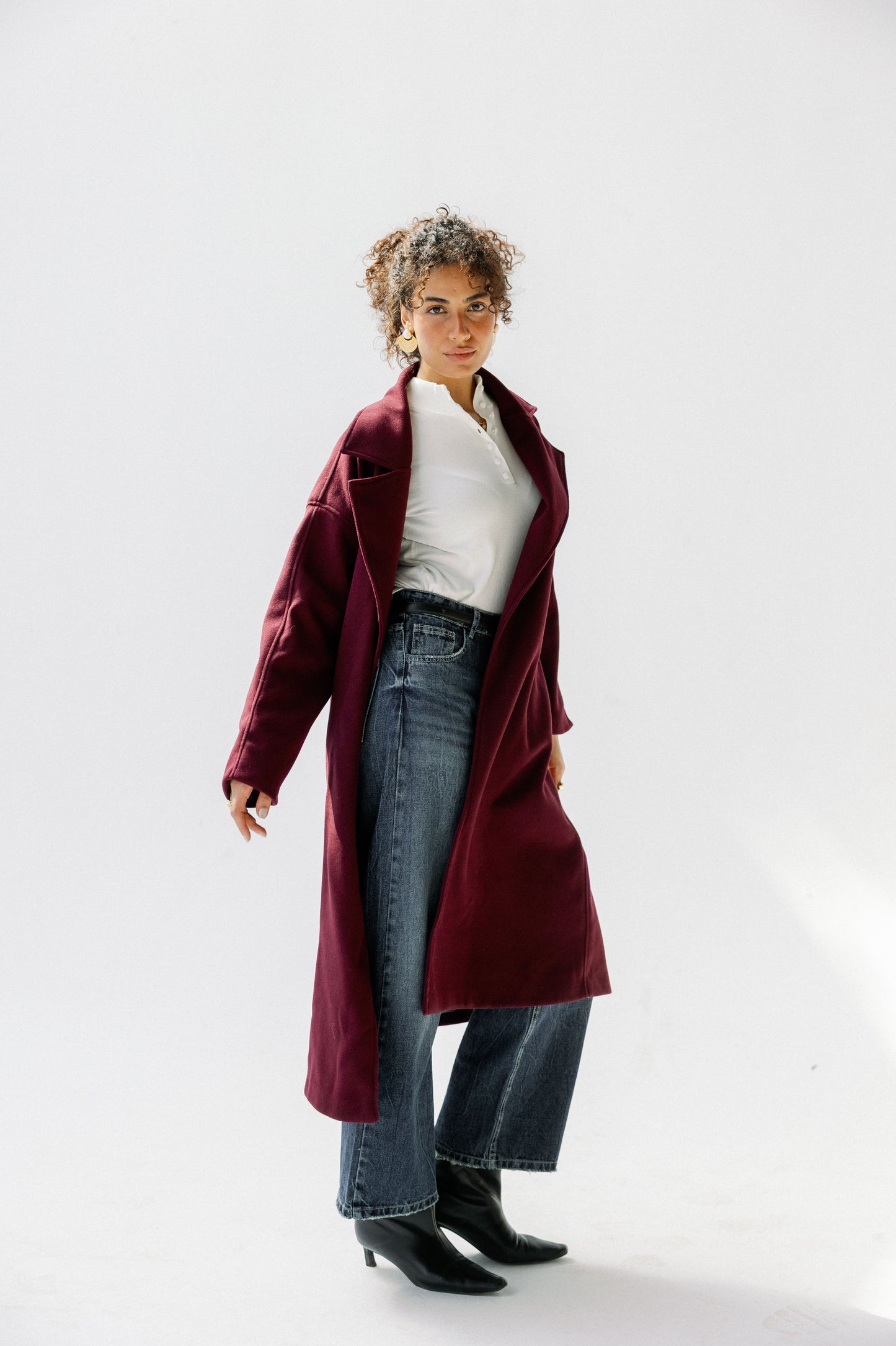 City Walk Coat in burgundy