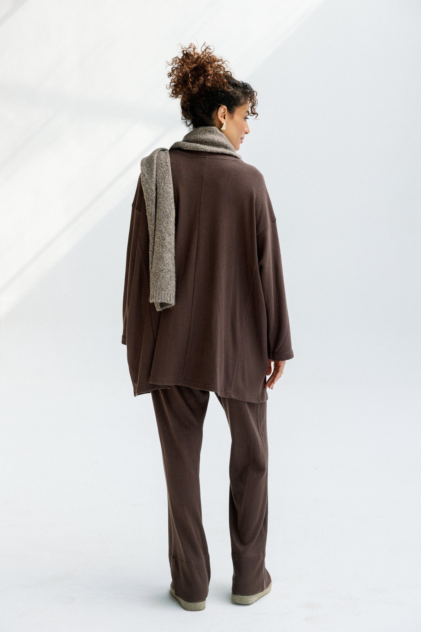 The Glimmer Set in Brown - Shimmery fabric