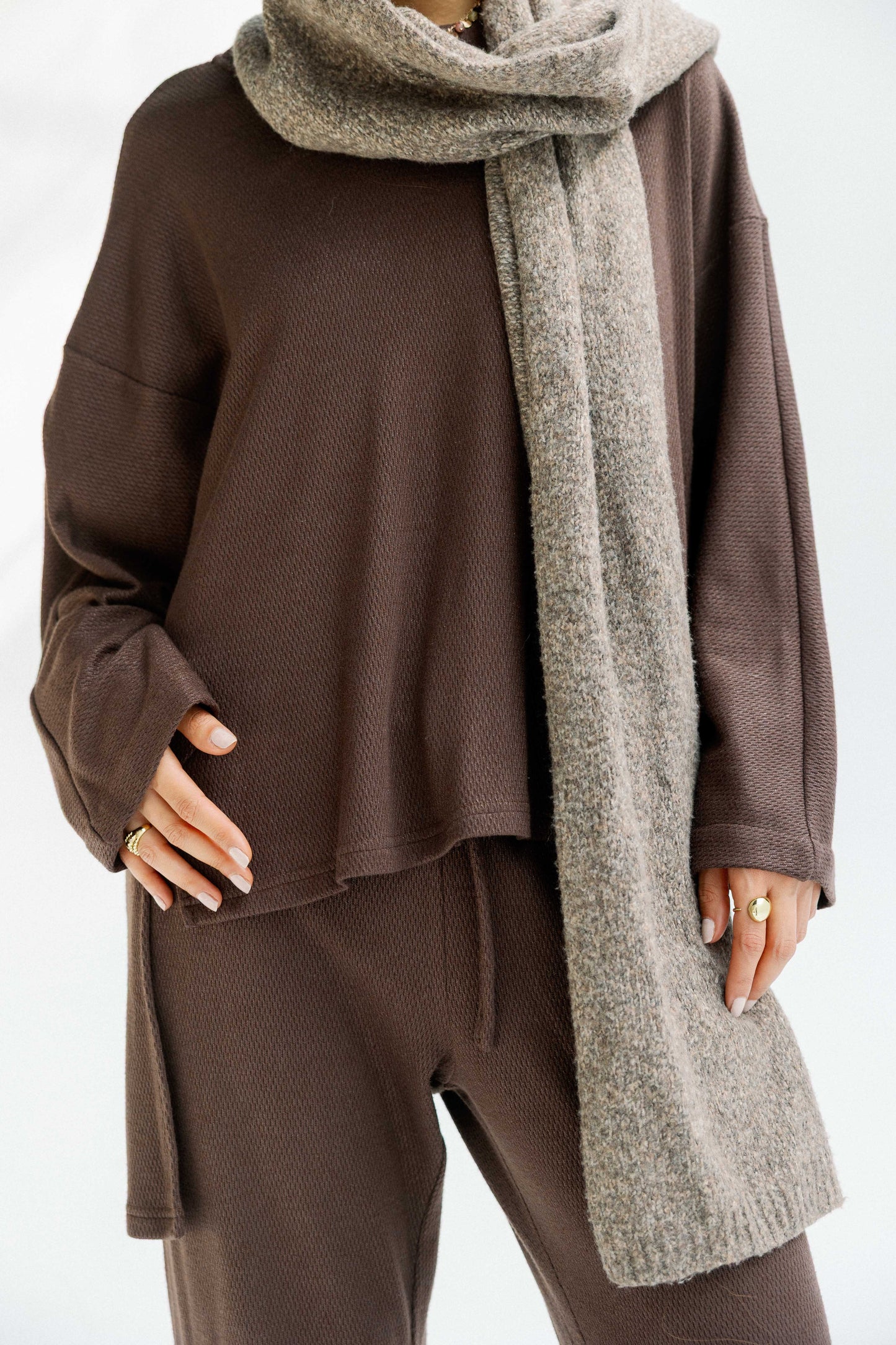 The Glimmer Set in Brown - Shimmery fabric