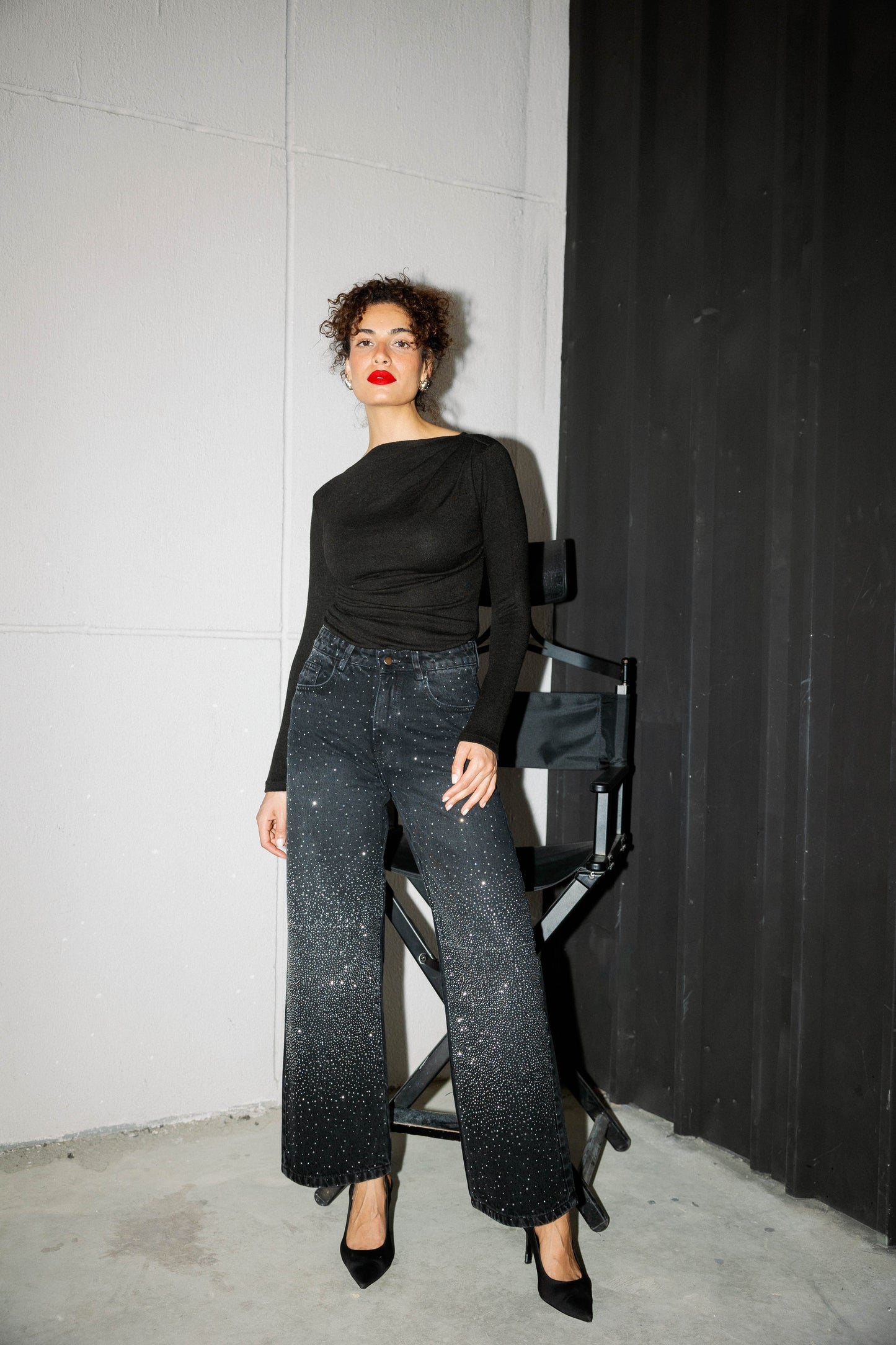 Full-Glam Denim in Black