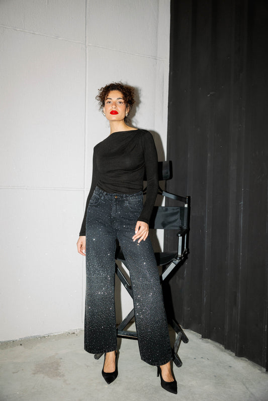 Full-Glam Denim in Black