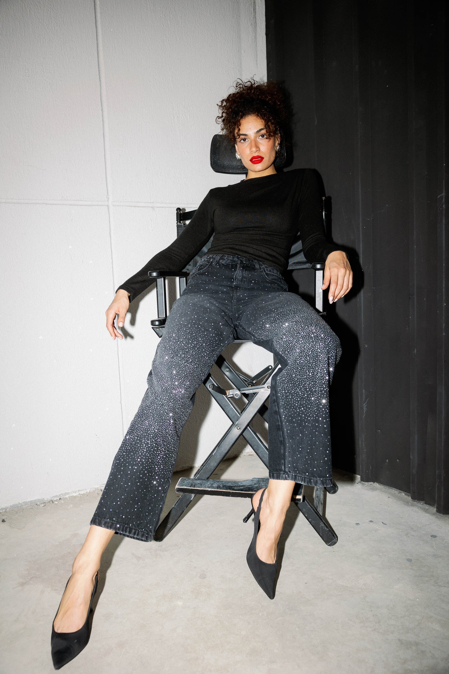 Full-Glam Denim in Black