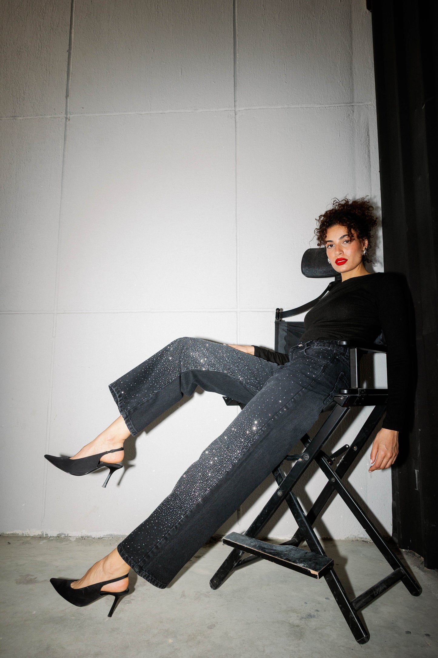 Full-Glam Denim in Black