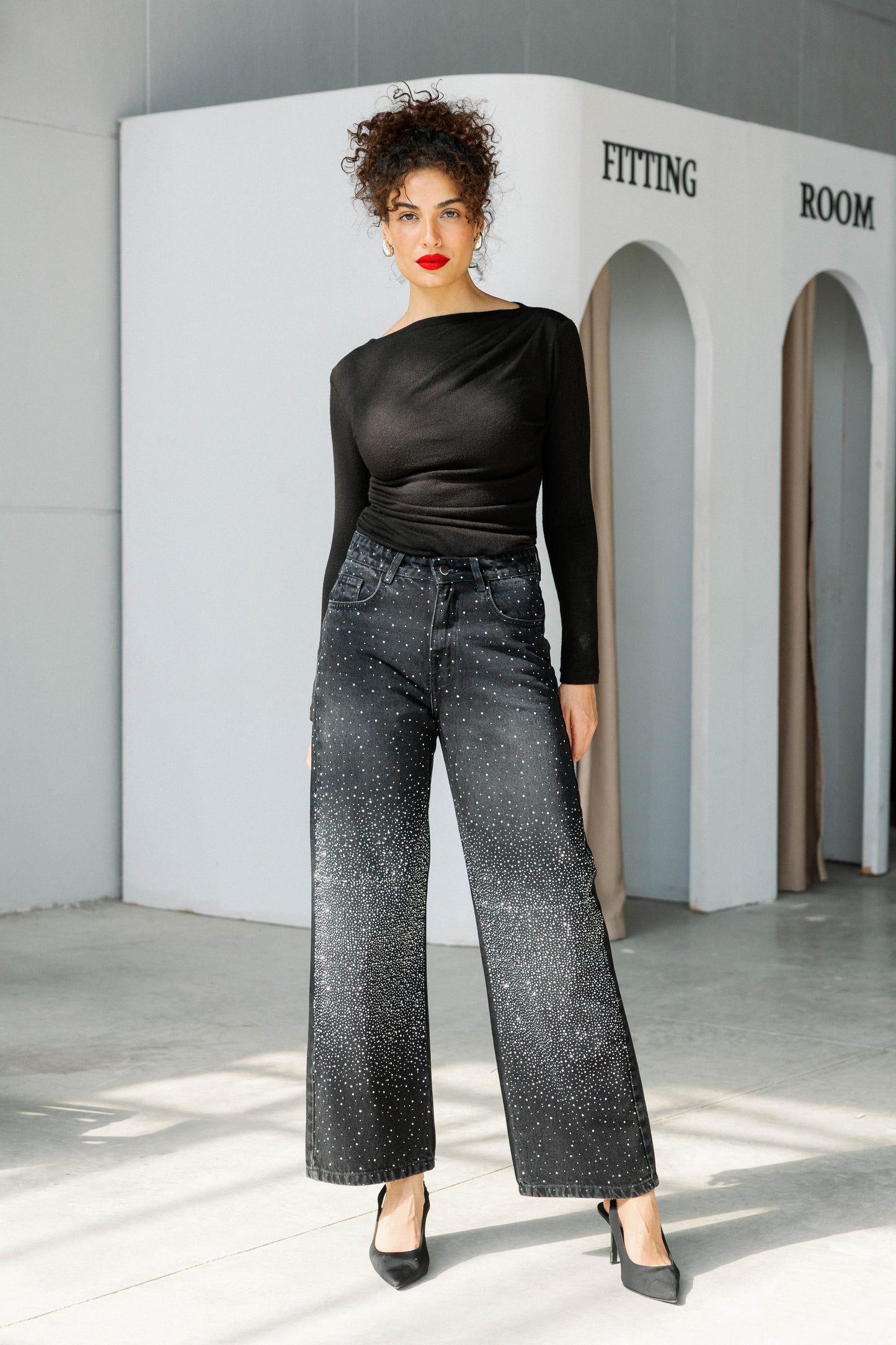 Full-Glam Denim in Black