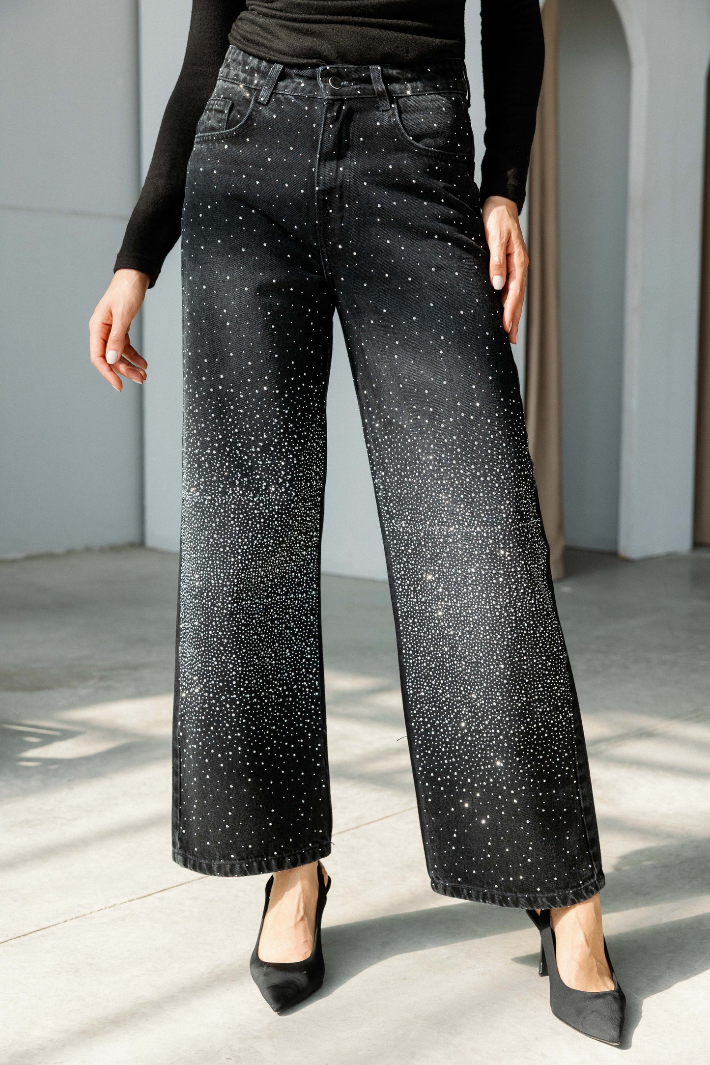 Full-Glam Denim in Black