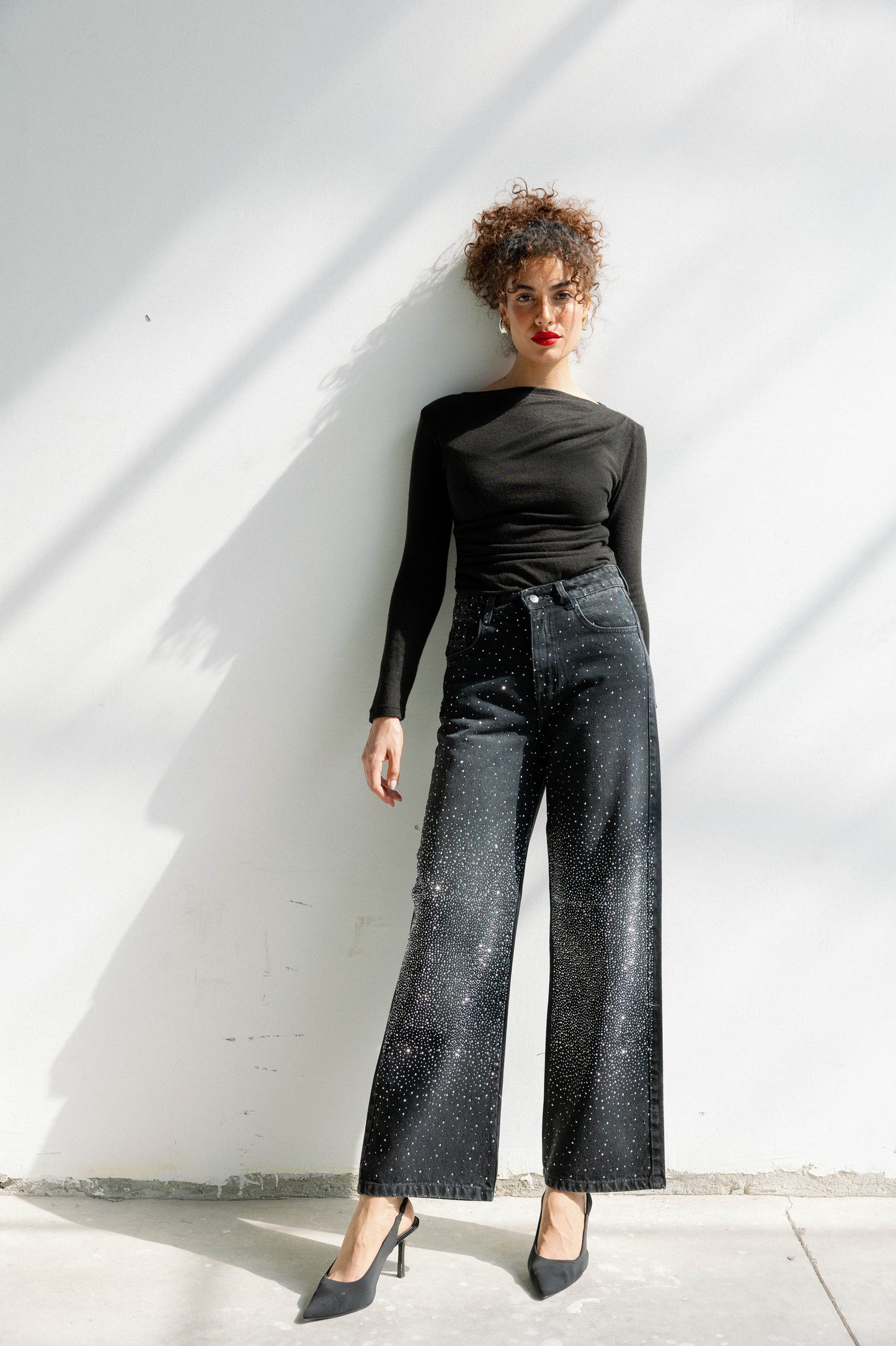 Full-Glam Denim in Black