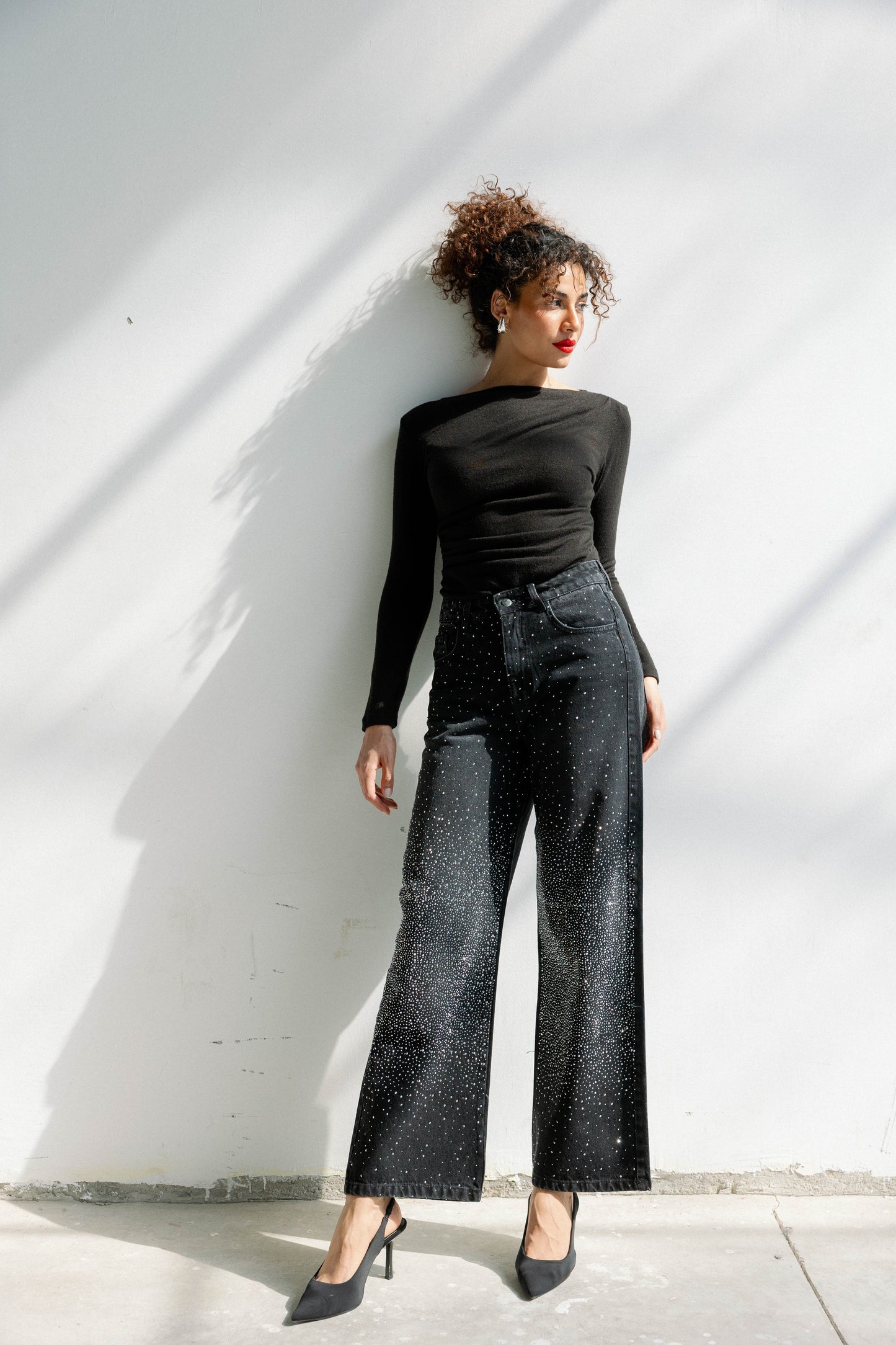 Full-Glam Denim in Black