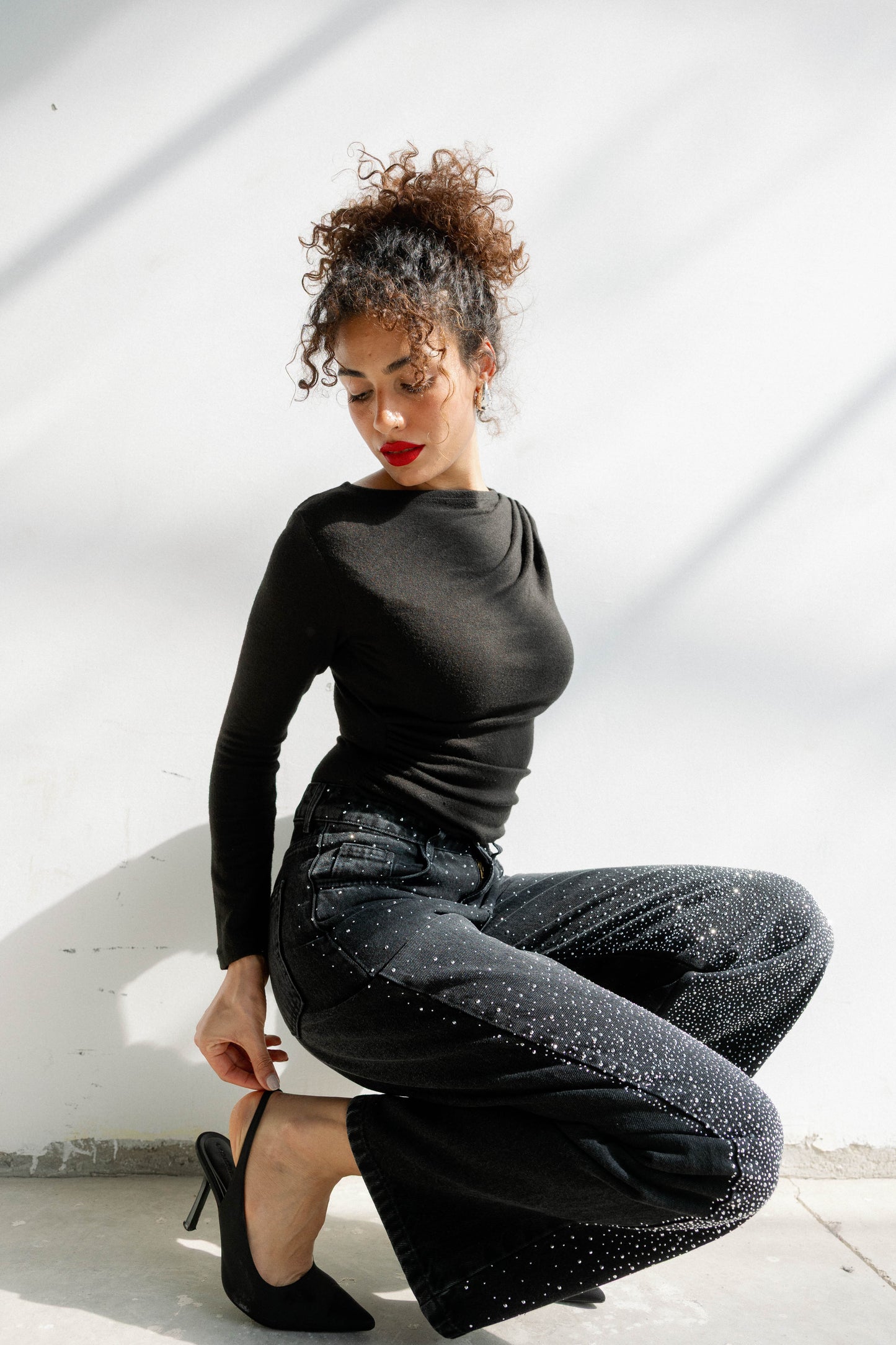 Full-Glam Denim in Black