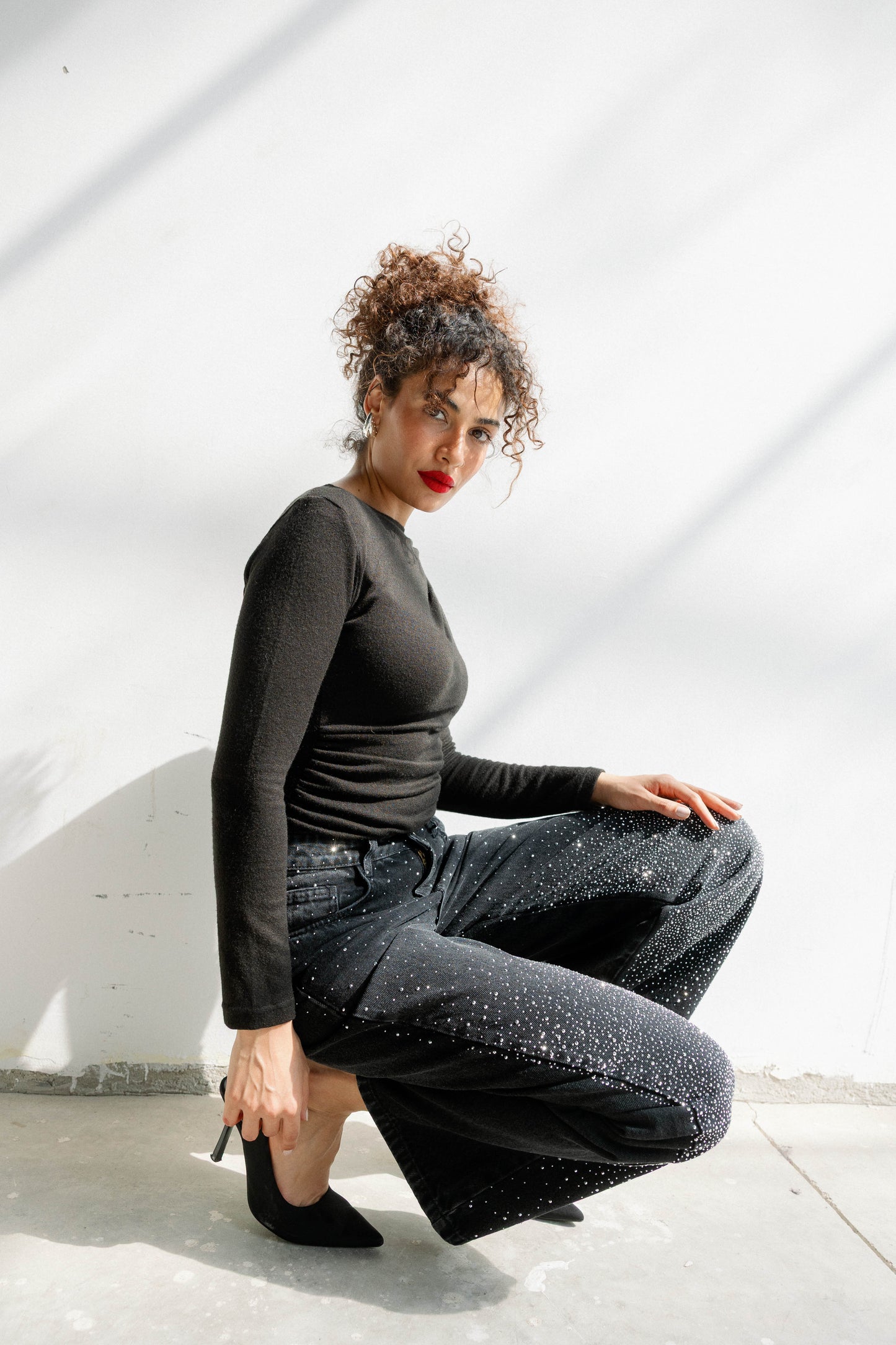 Full-Glam Denim in Black