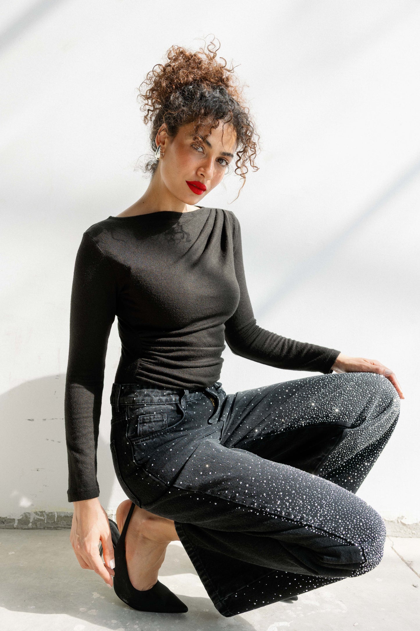 Full-Glam Denim in Black