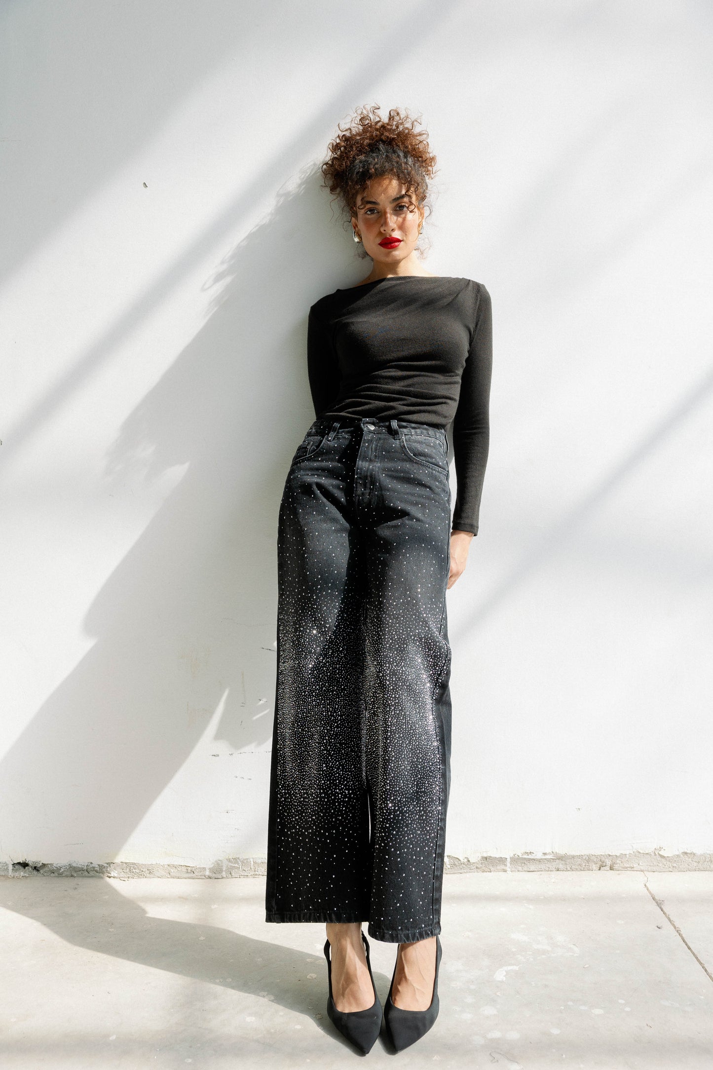 Full-Glam Denim in Black