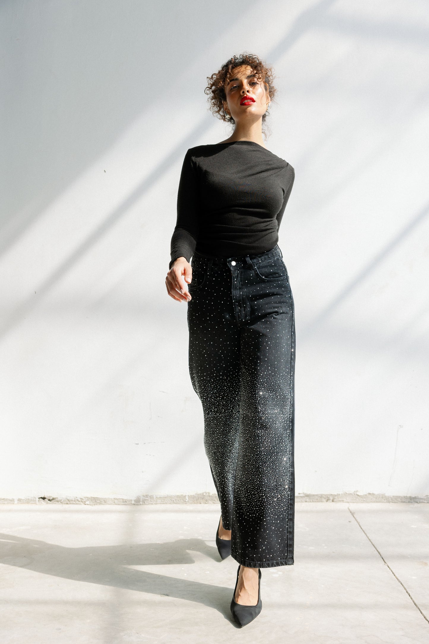 Full-Glam Denim in Black