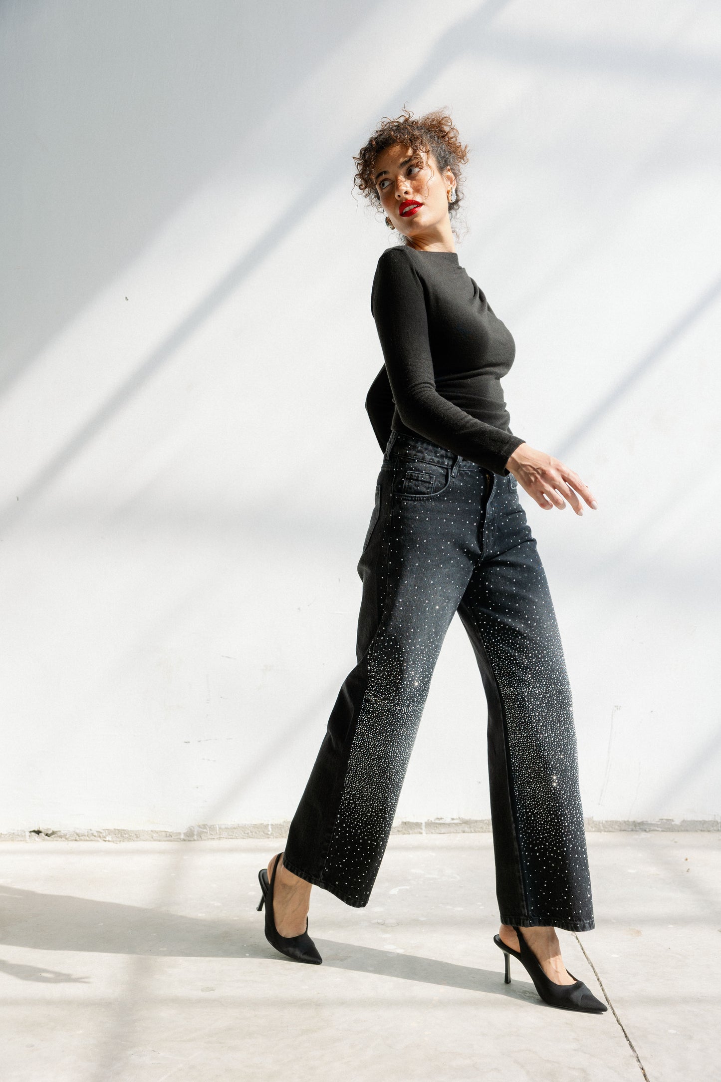 Full-Glam Denim in Black