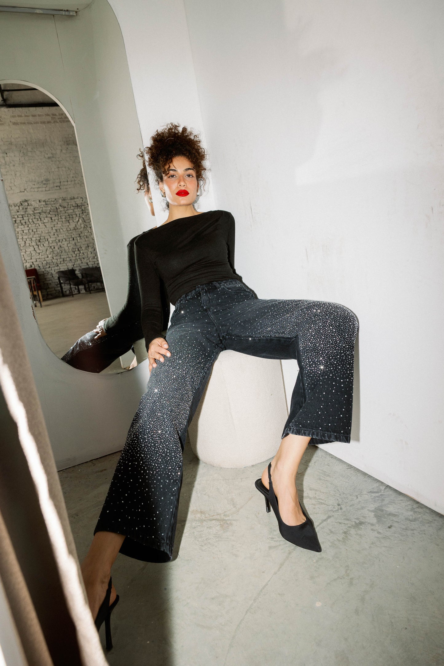 Full-Glam Denim in Black