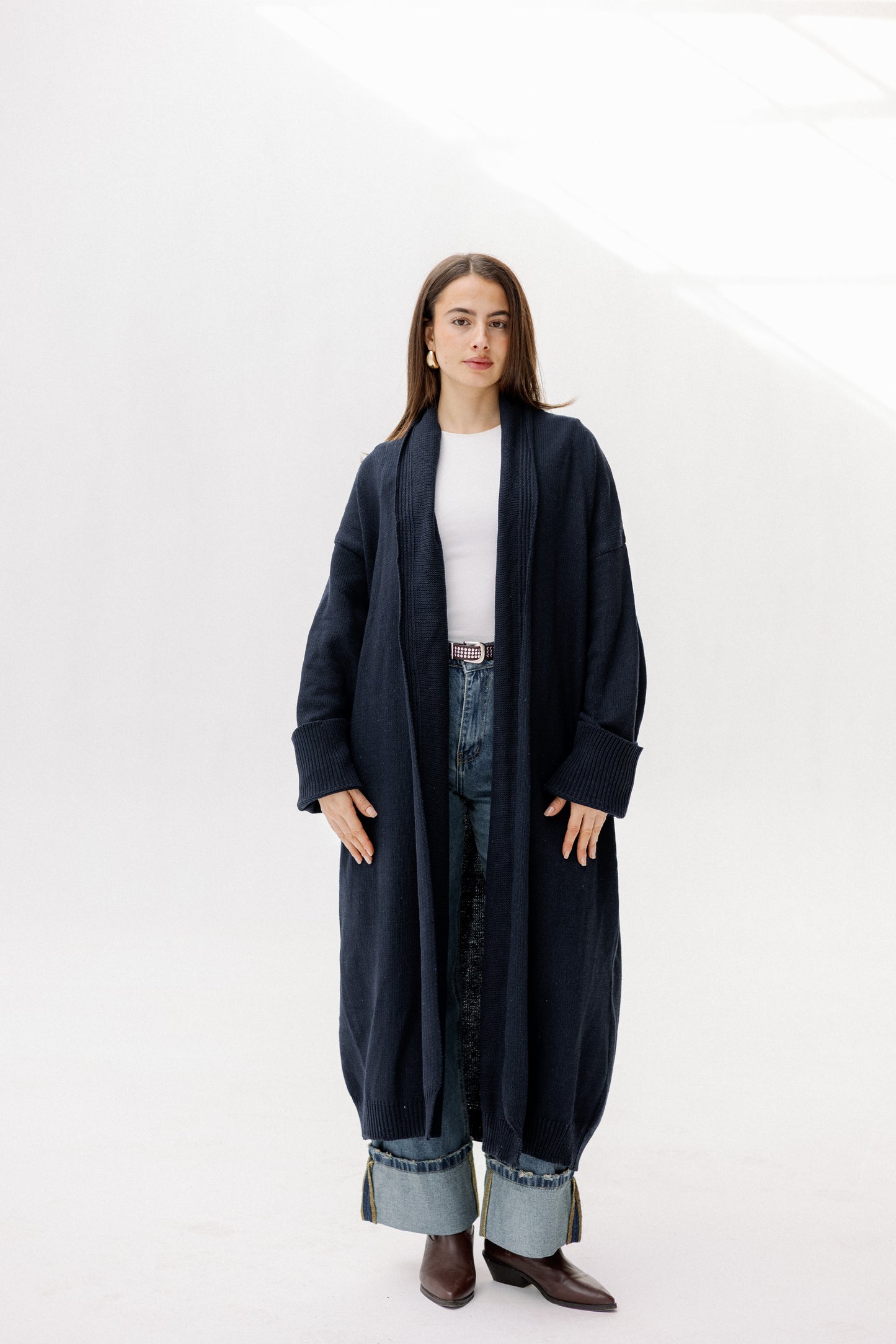 Comfy Knit Cardigan in Navy