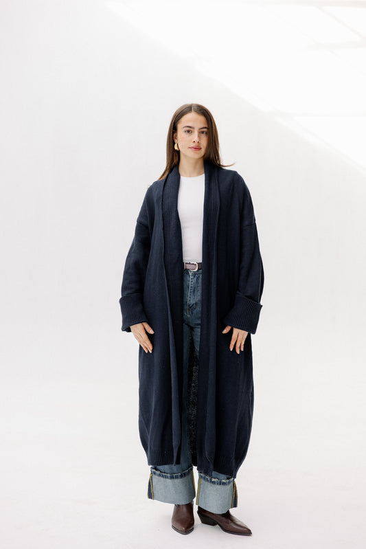 Comfy Knit Cardigan in Navy