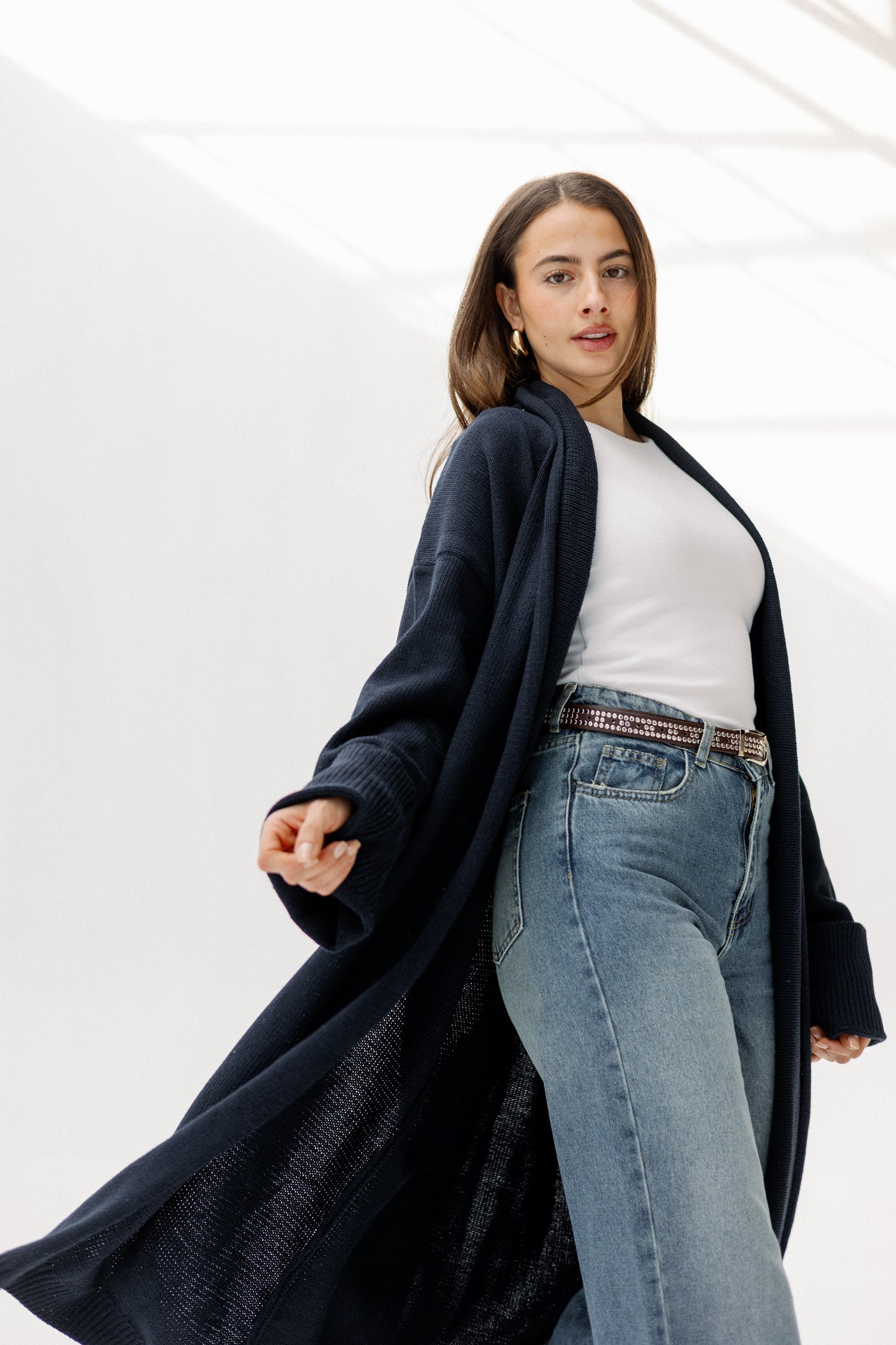 Comfy Knit Cardigan in Navy