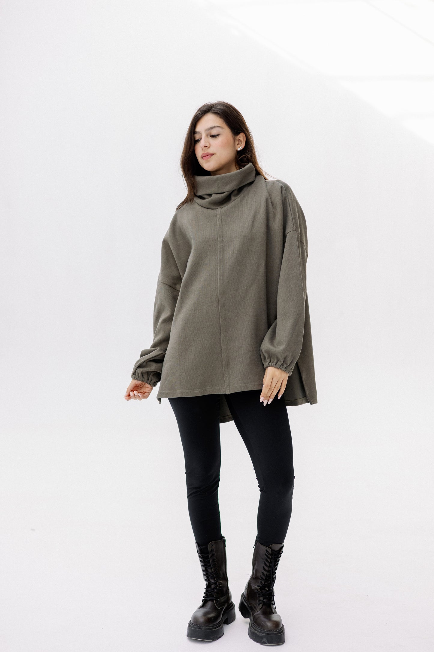 All I Need pullover in olive