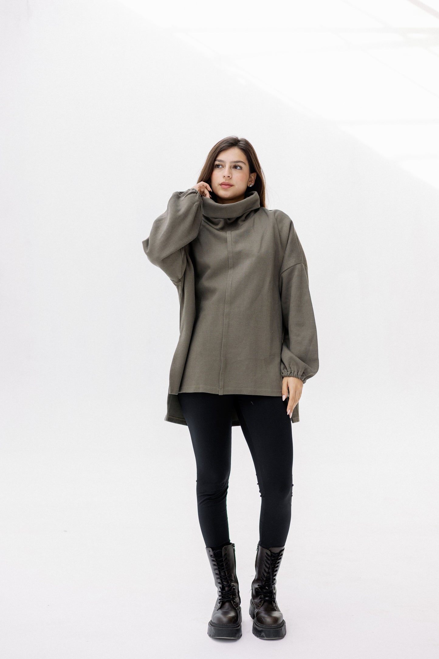 All I Need pullover in olive