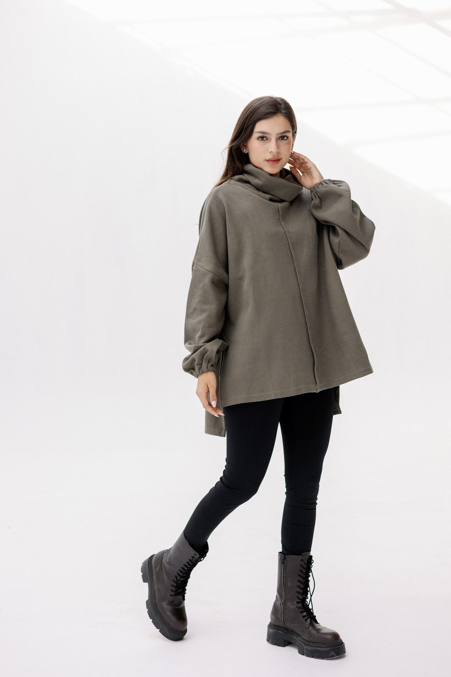 All I Need pullover in olive