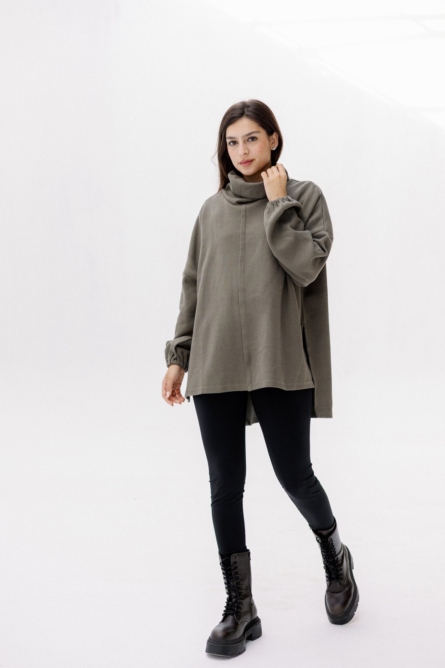 All I Need pullover in olive