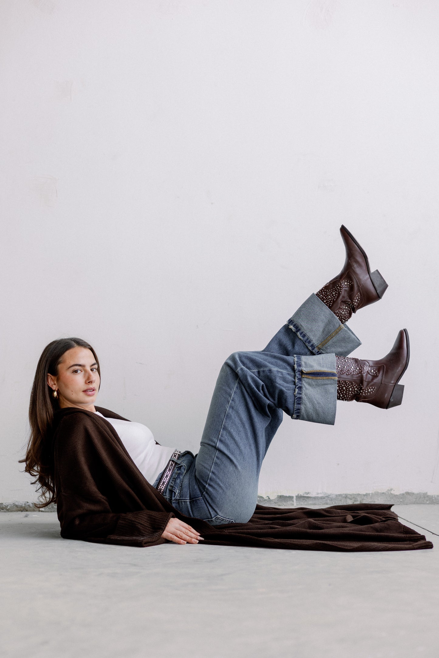 Comfy Knit Cardigan in Brown