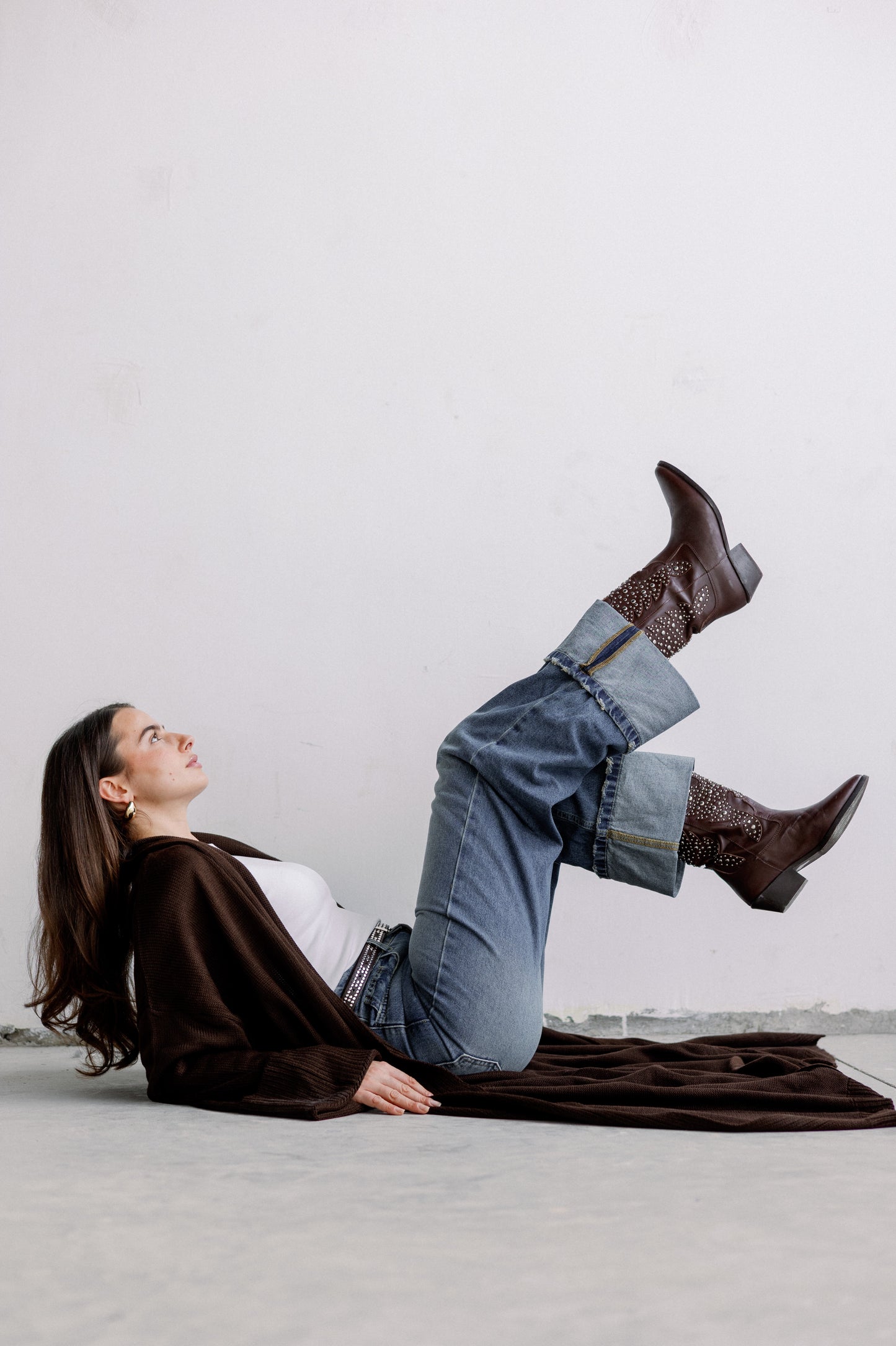 Comfy Knit Cardigan in Brown